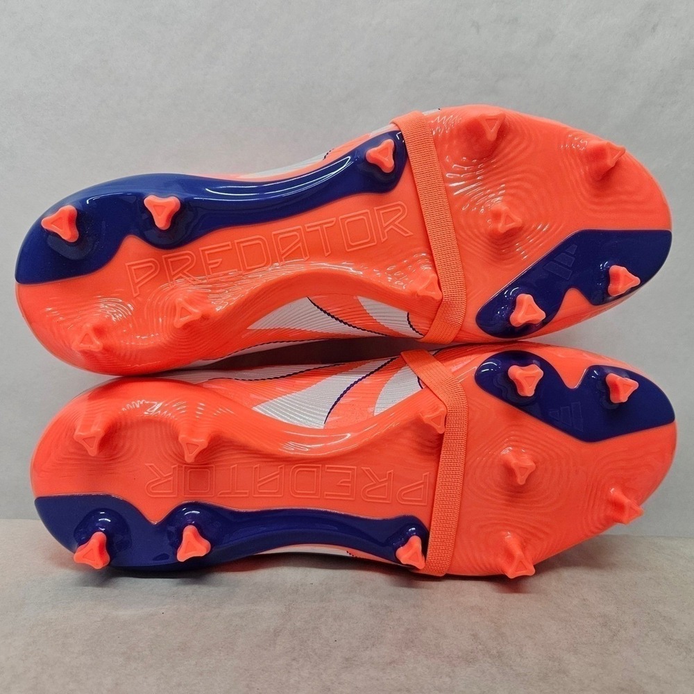 Adidas Predator League FT FG/MG Soccer Cleats JI1112 Orange Blue Mens Size 12 - Picture 7 of 10